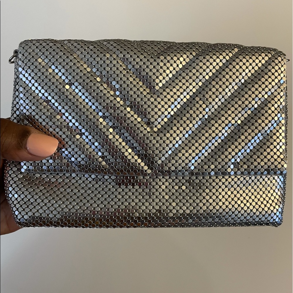 Jessica McClintock Women's Silver Mesh Evening Clutch/Purse